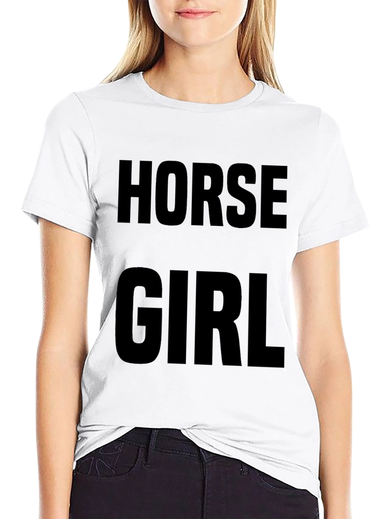 Horse Girl Graphic Tee - Black
