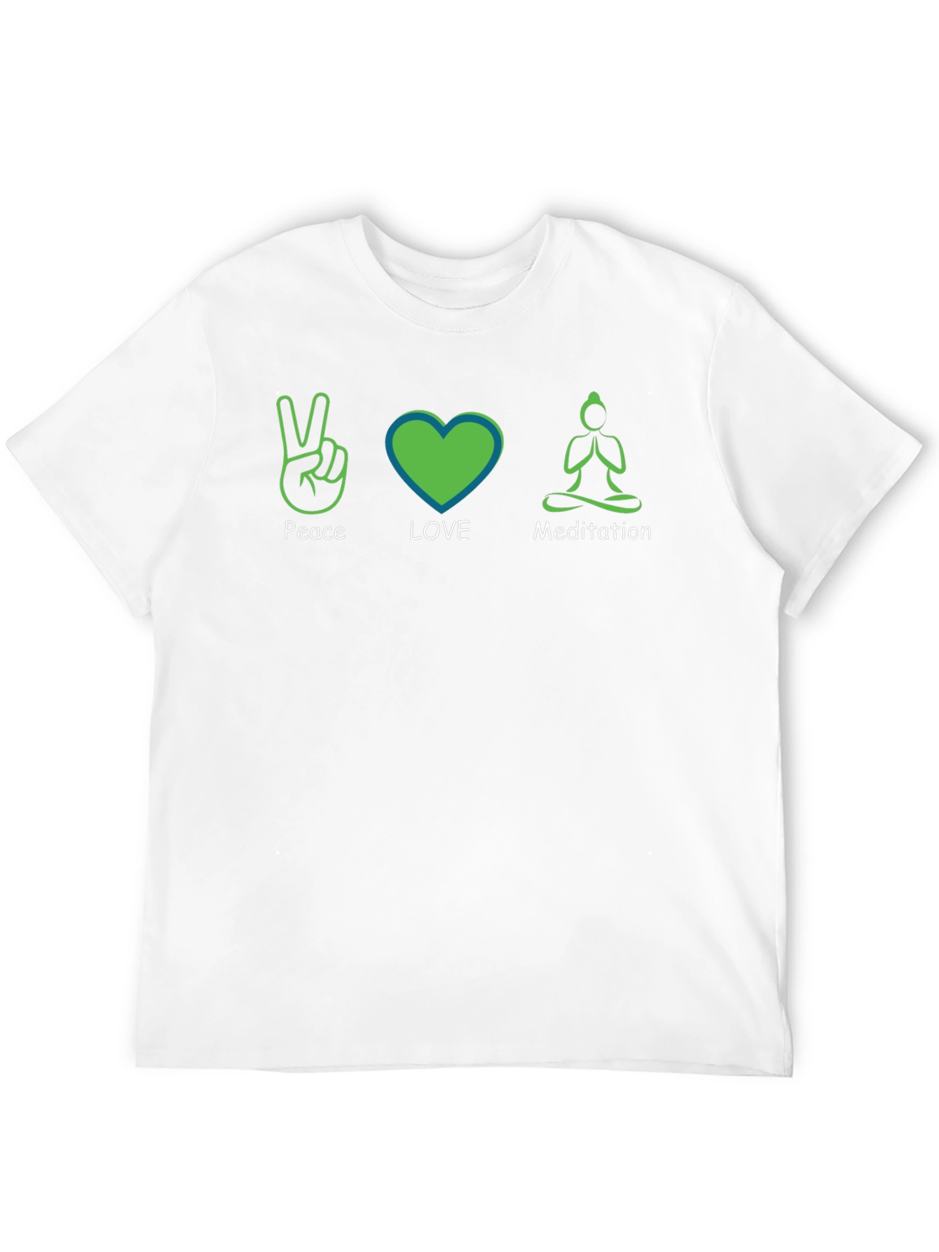 Peace Love Meditation Graphic T-Shirt
