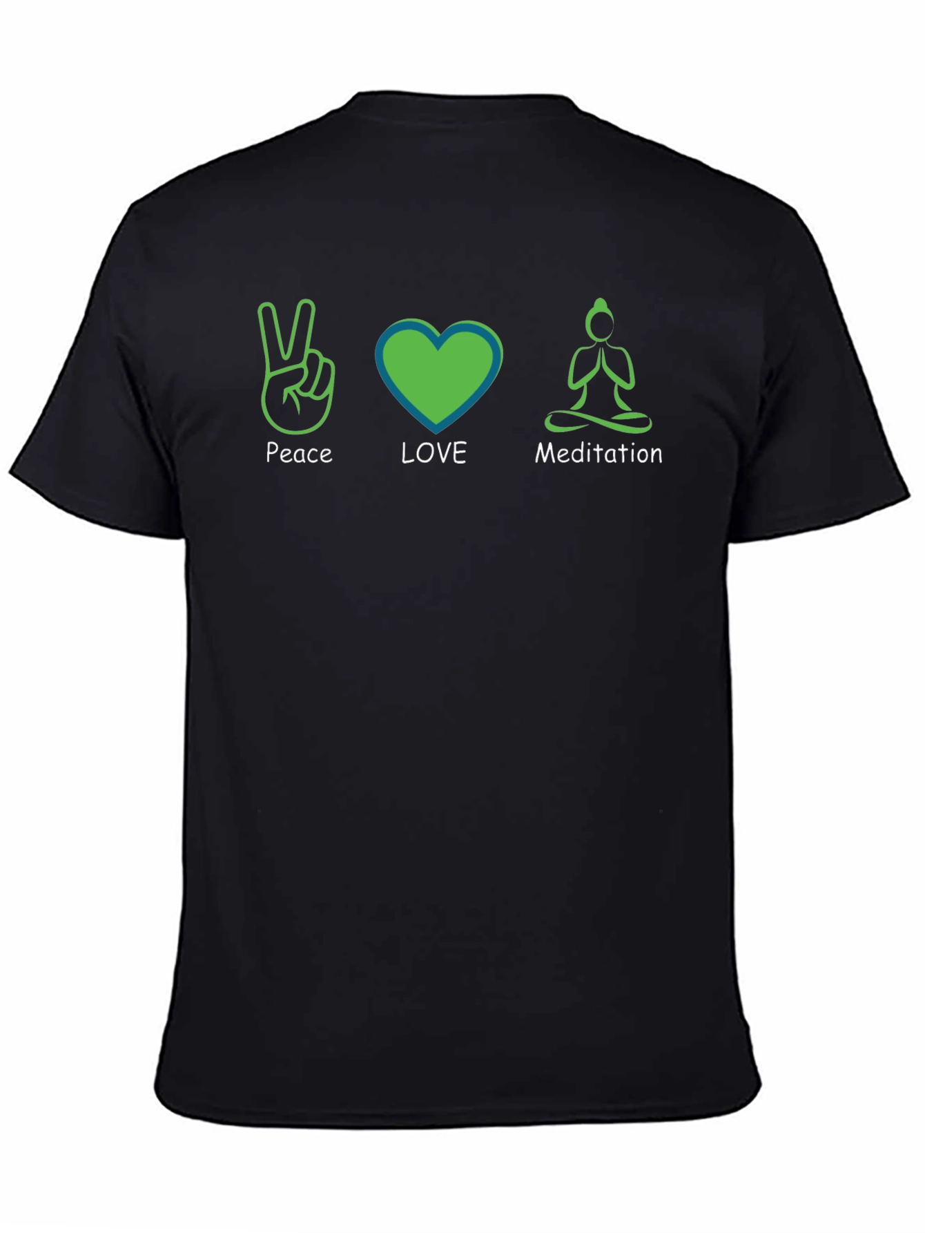 Peace Love Meditation Graphic T-Shirt