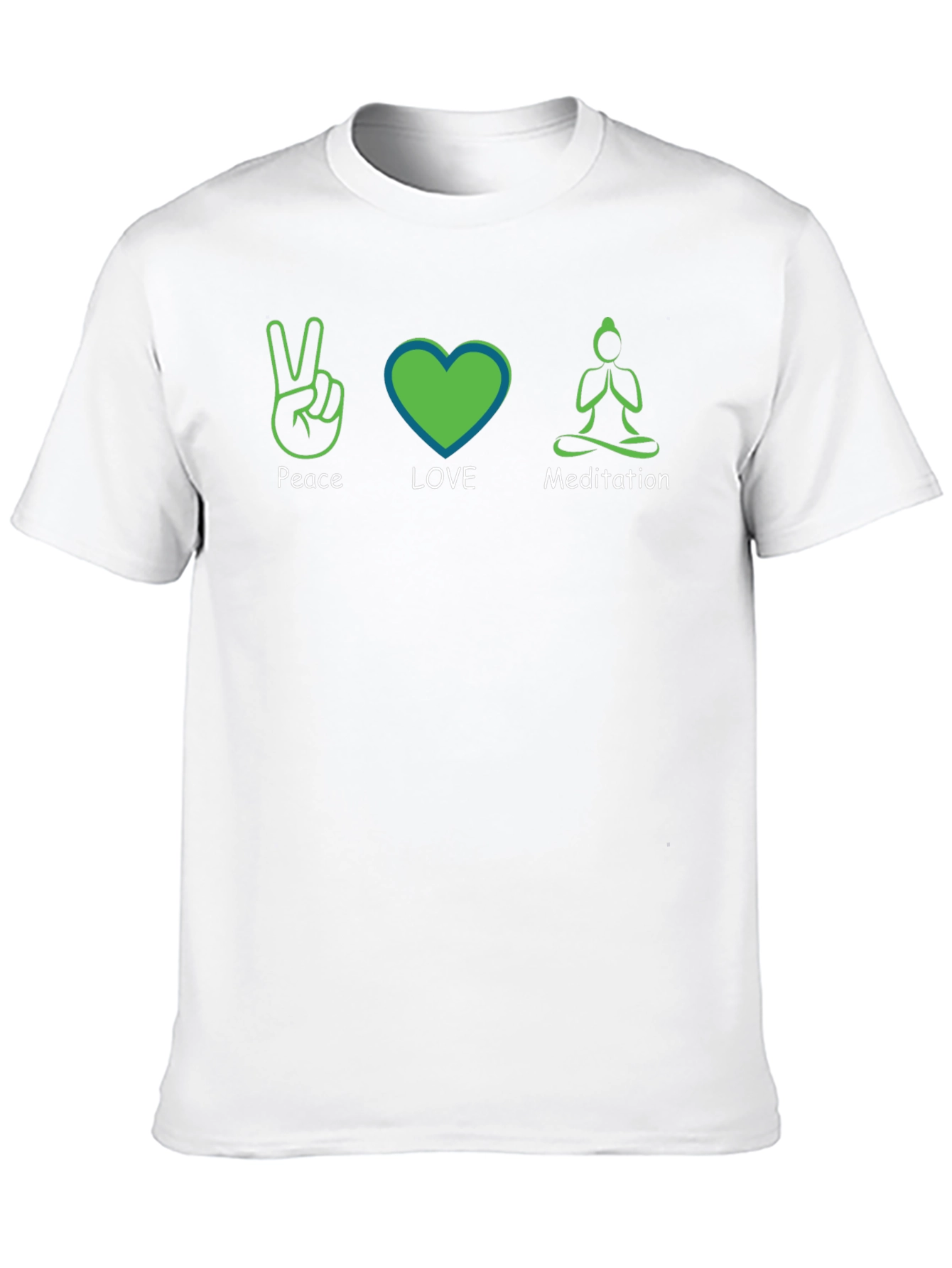 Peace Love Meditation Graphic T-Shirt