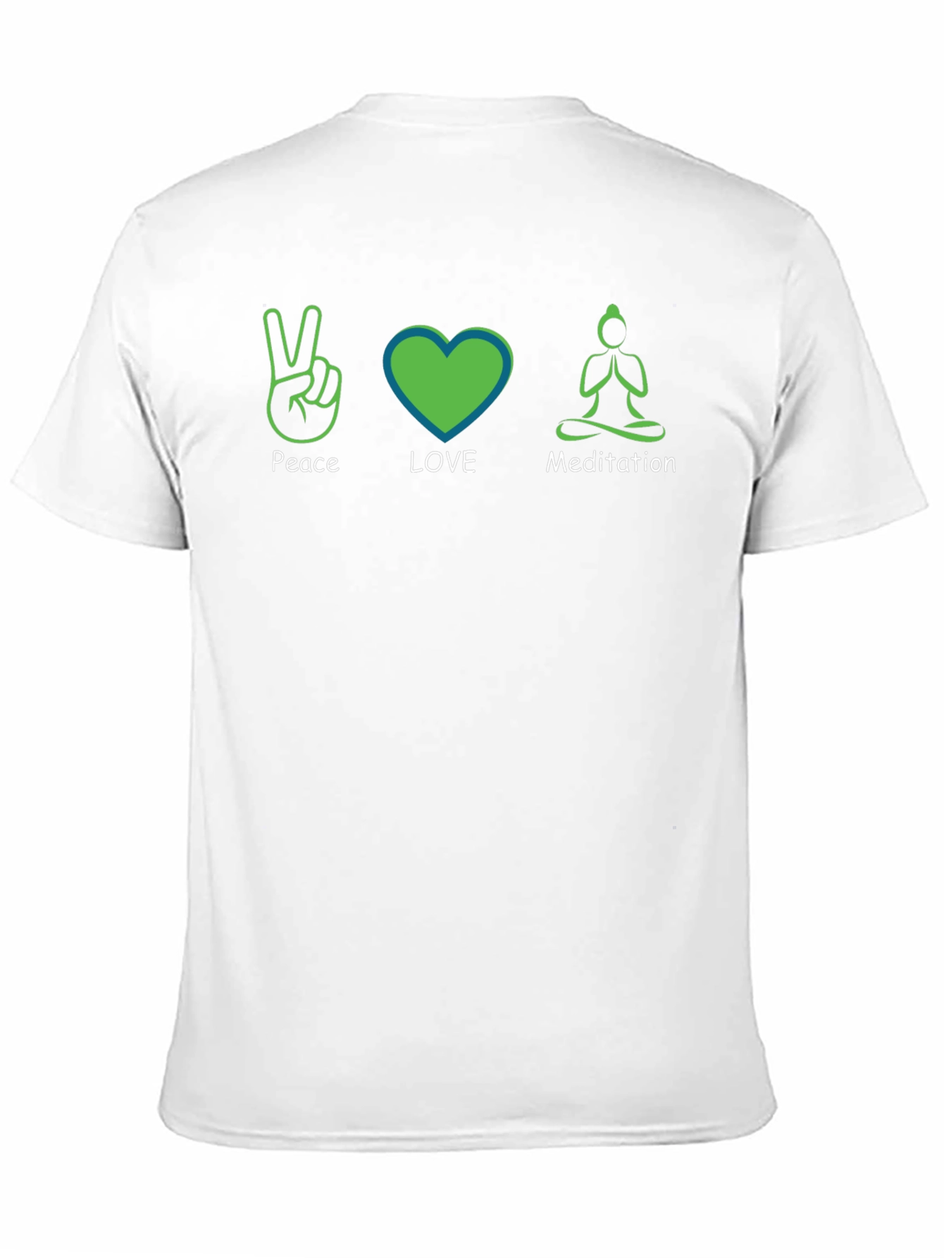 Peace Love Meditation Graphic T-Shirt