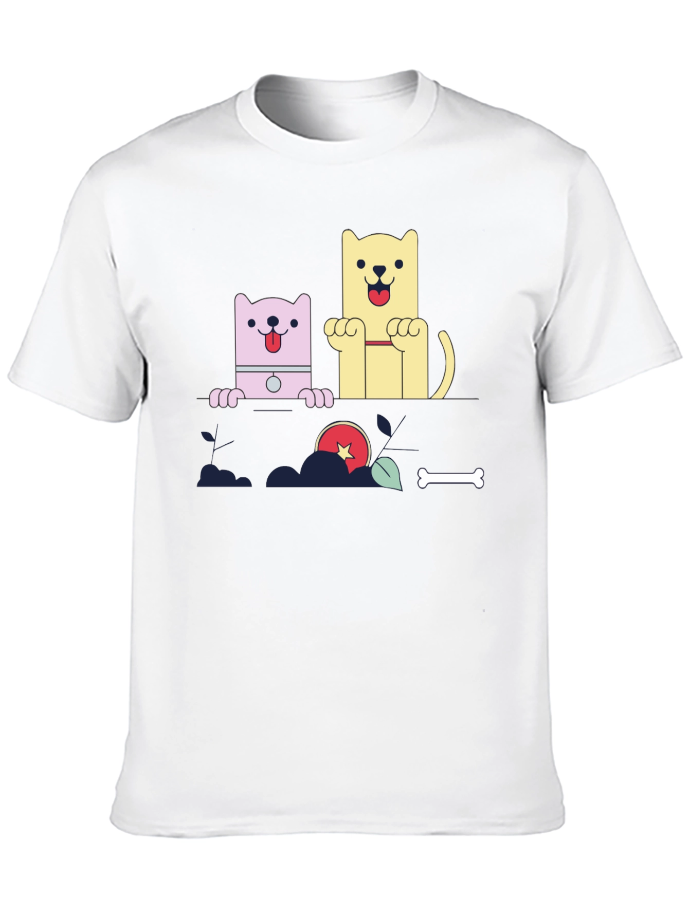 Cartoon Dog Graphic Tee - Cute Pet Lover Shirt