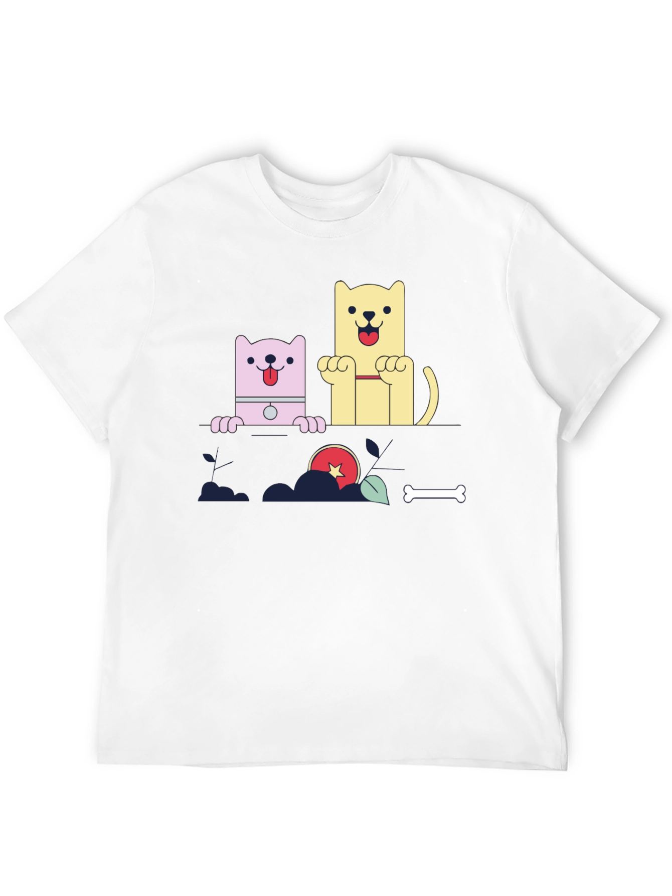 Cartoon Dog Graphic Tee - Cute Pet Lover Shirt