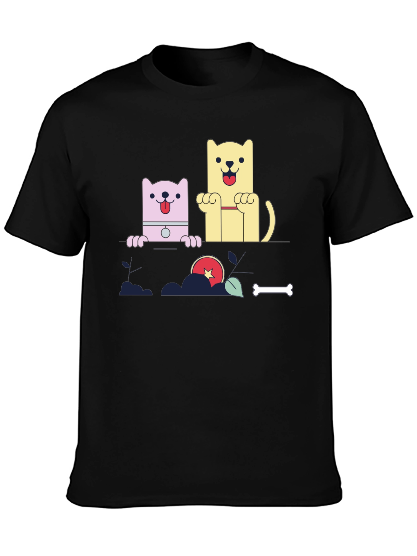 Cartoon Dog Graphic Tee - Cute Pet Lover Shirt