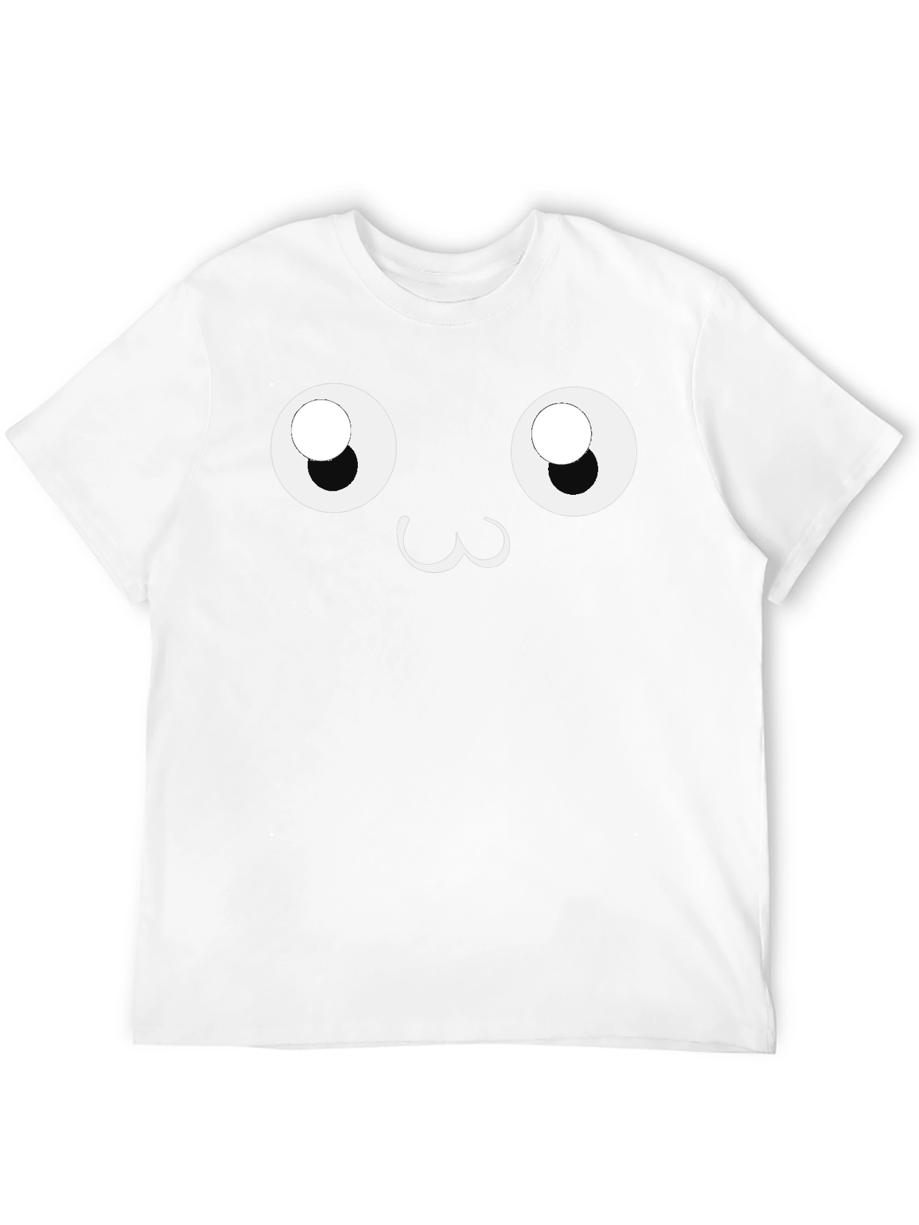 Cute Face Graphic Black T-Shirt