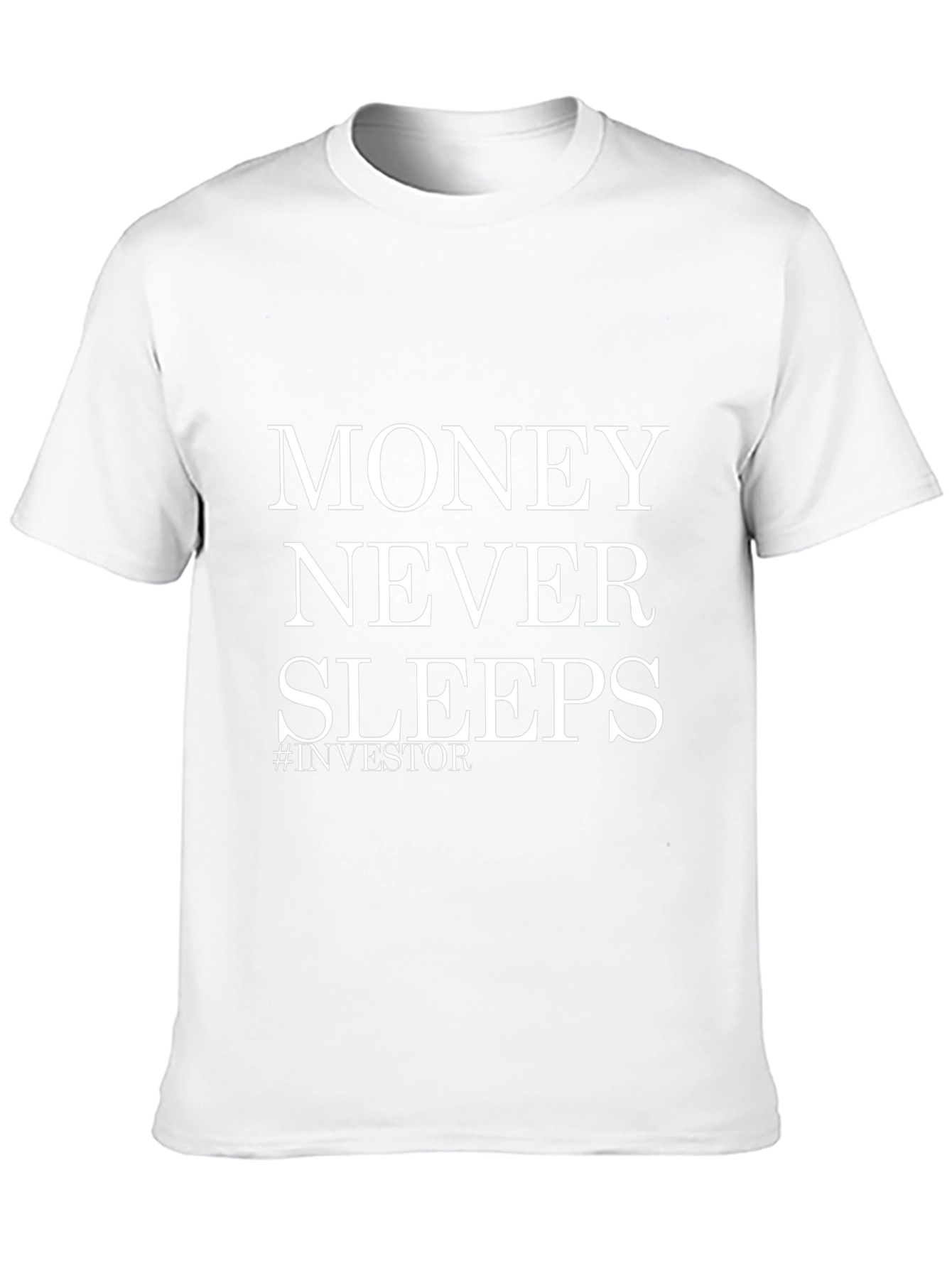 Money Never Sleeps Investor Black T-Shirt