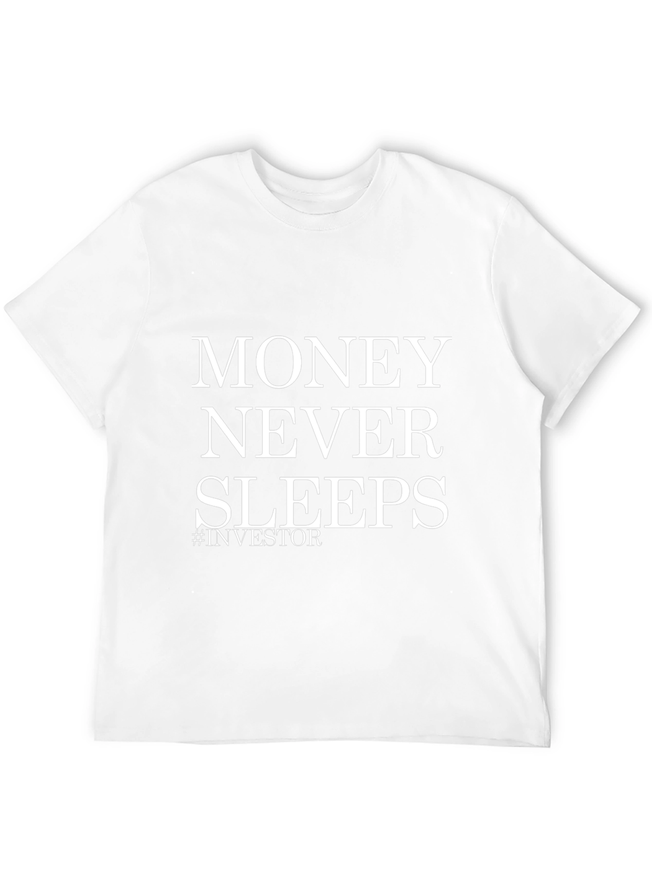 Money Never Sleeps Investor Black T-Shirt